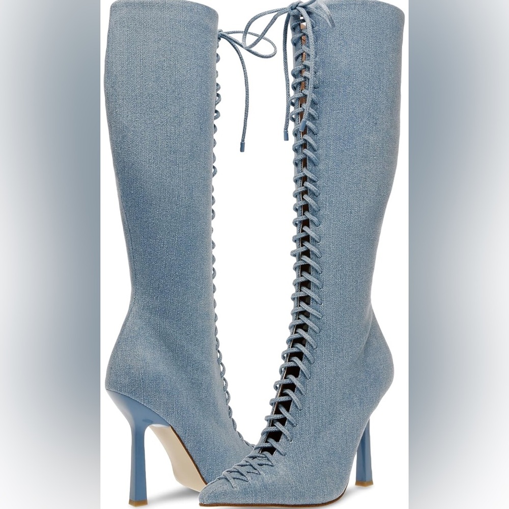 New: Steve Madden Denim Knee High Boots